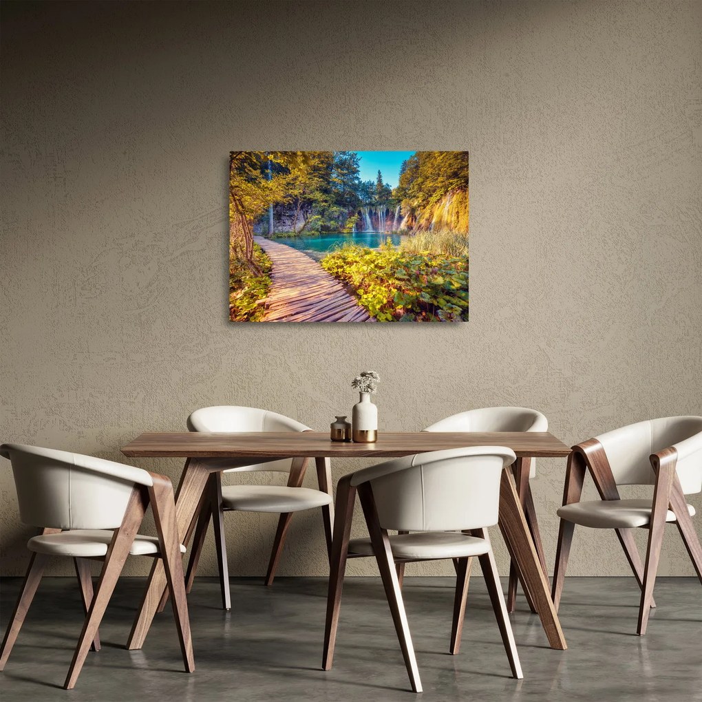 Obraz na szkle - Jeziora Plitwickie, Chorwacja (70x50 cm)