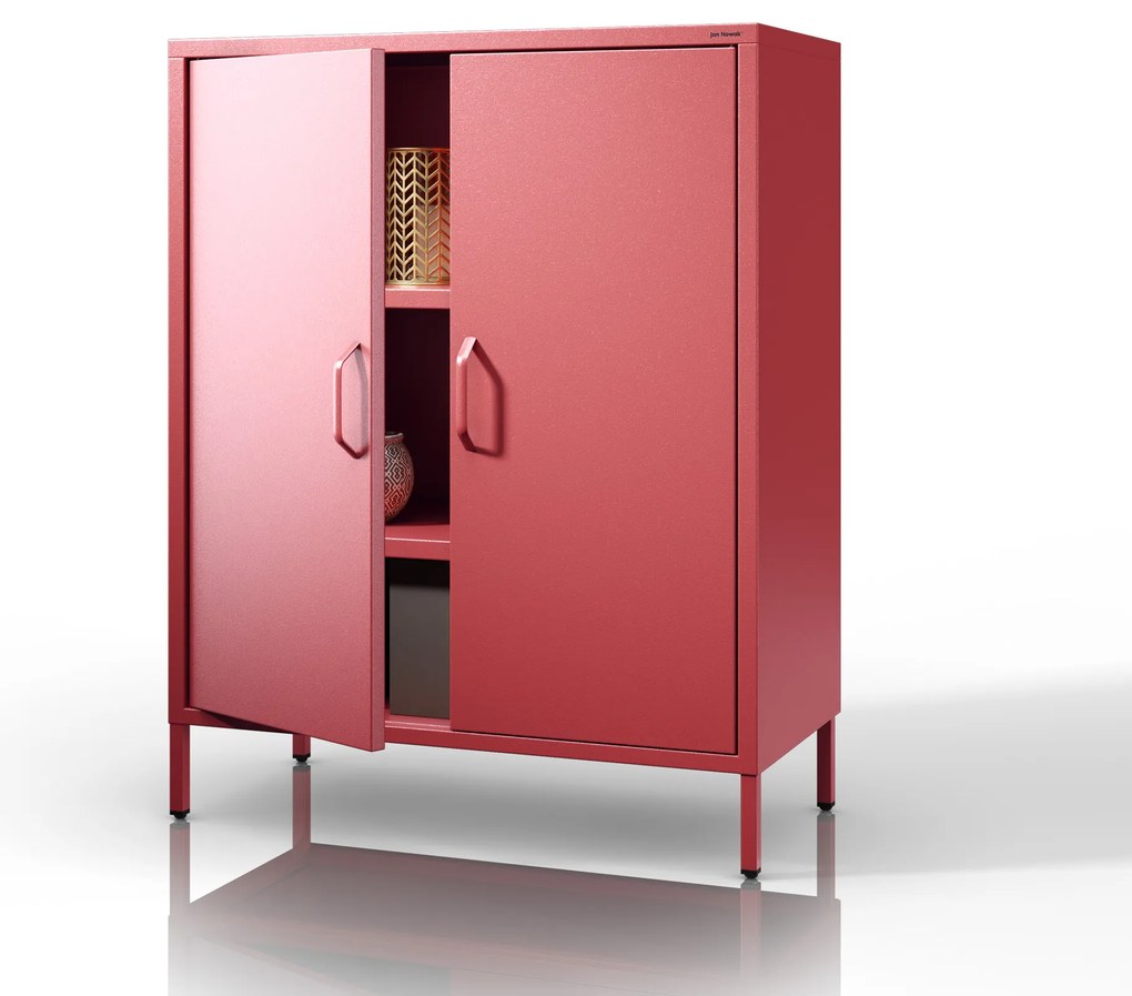 Szafka z półkami VITO, 800 x 1015 x 400 mm, Modern: czerwona