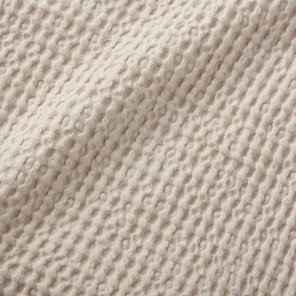 Beżowy bawełniany koc 150x200 cm Jaipur Chunky Waffle – Pineapple Elephant
