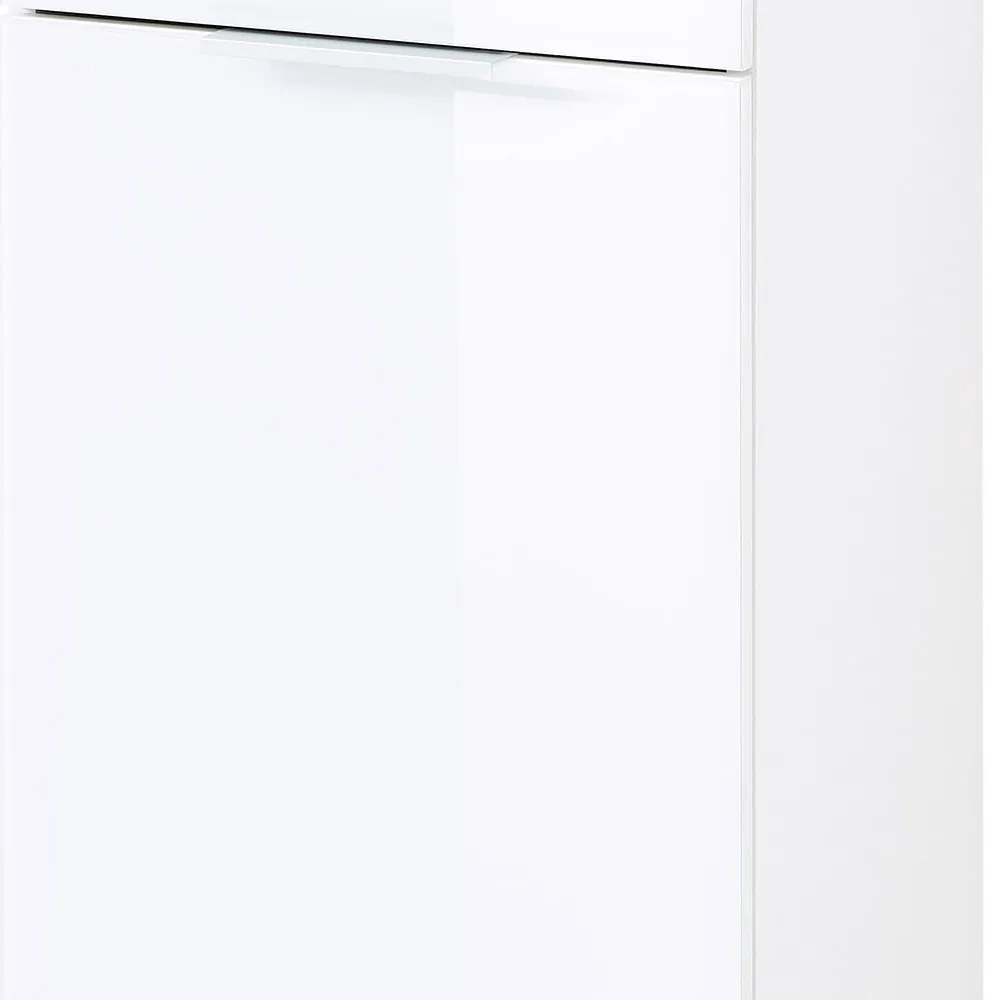 Biała wysoka szafka łazienkowa w dekorze dębu 39x112 cm Pescara – Germania