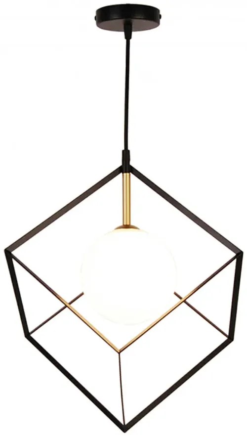 Czarno-złota lampa nowoczesna - K130-Cube