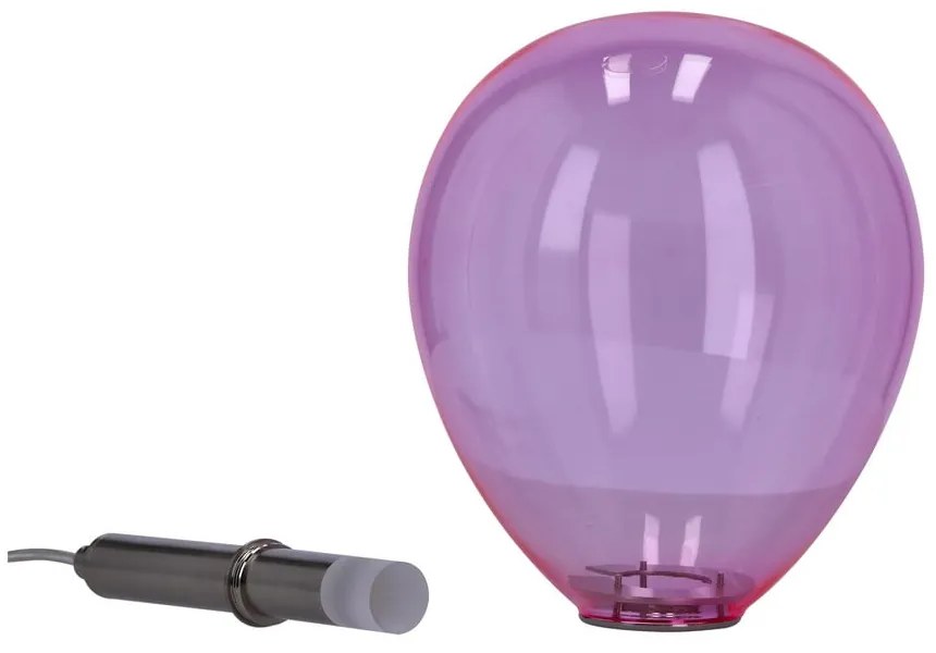 Fioletowa lampa wisząca LED ze szklanym kloszem Lukka – Candellux Lighting
