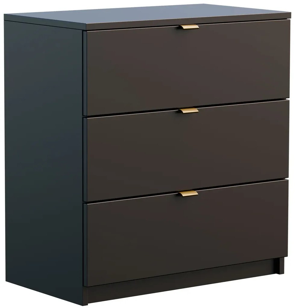 Czarna komoda z szufladami na ubrania F7-R33