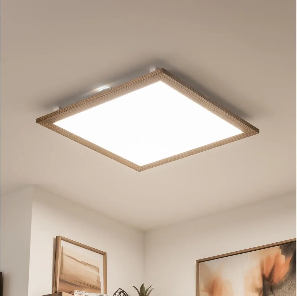 Brilagi - ściemnialna oprawa LED SLIMFRAME WOOD LED/58W/230V 64x64 cm + pilot