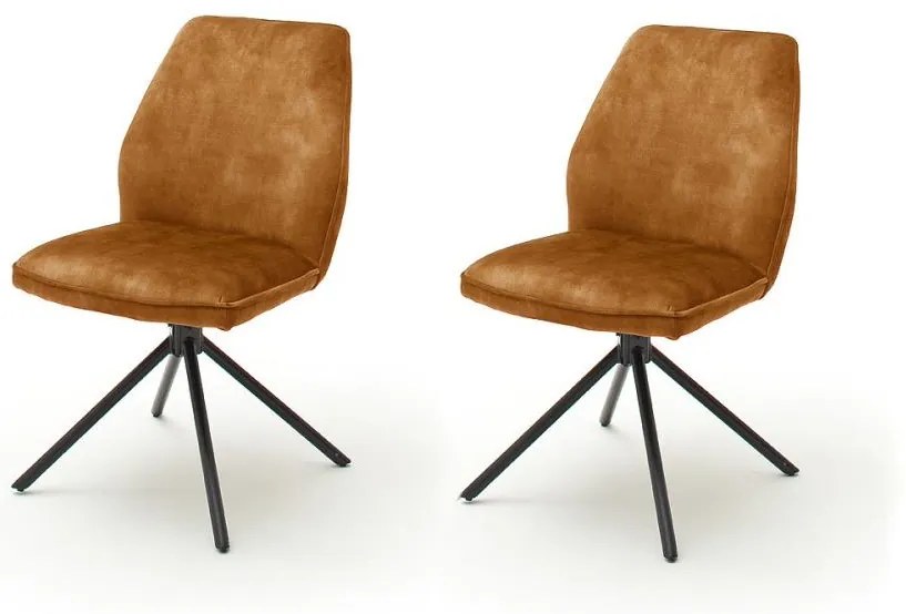 Zestaw 2 krzeseł jadalnianych NEXORO, pomarańczowe