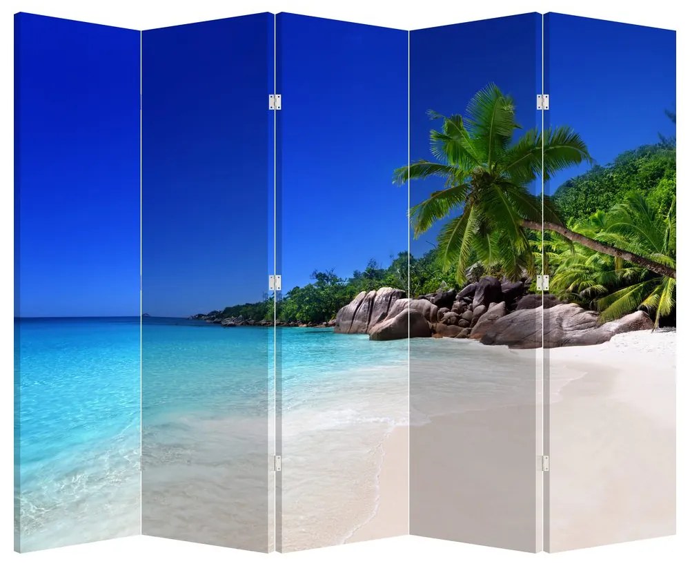 Parawan - Plaża na wyspie Praslin (210x170 cm)