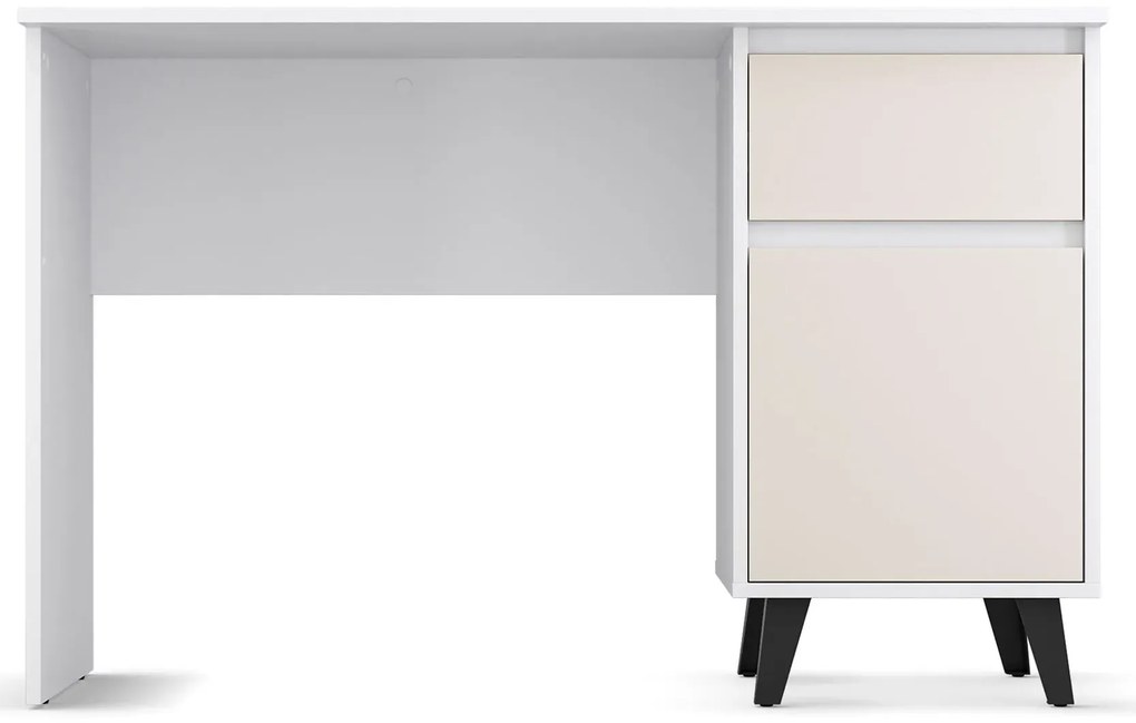 Biurko komputerowe z szafką i szufladą biały + kaszmir Z0-K66