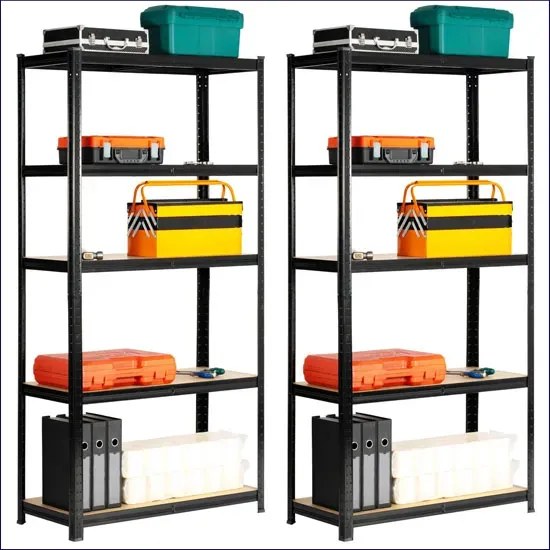 2 czarne regały magazynowe na narzędzia R2-P85