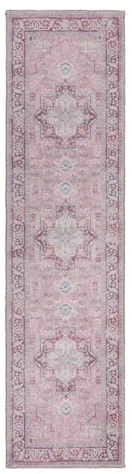 Jasnoczerwony chodnik z mieszanki włókien z recyklingu odpowiedni do prania 60x230 cm Windsor – Flair Rugs