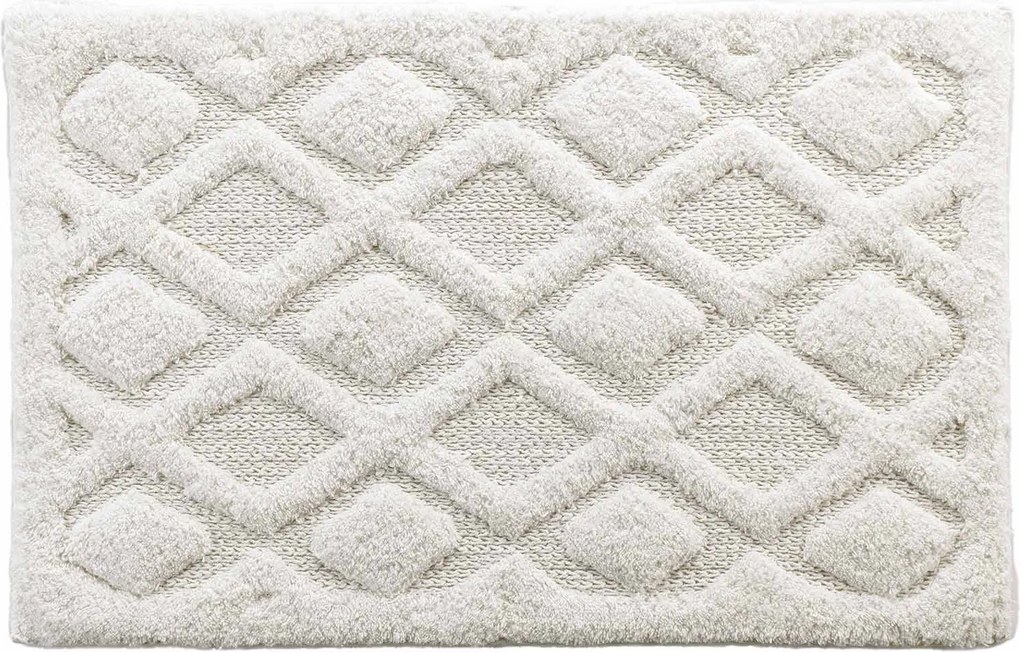 Dywanik łazienkowy NEMESIS, 100% bawełny, ecru, 50 x 80 cm