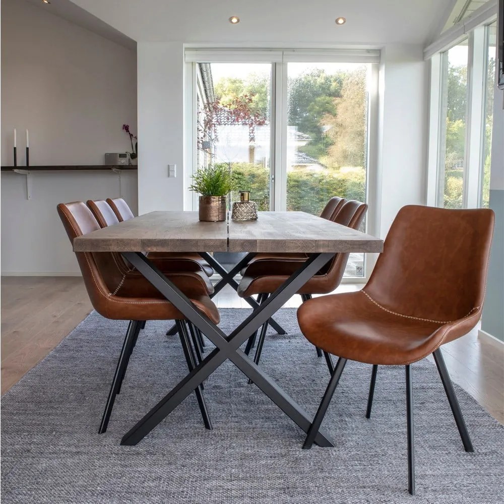 Stół z dębowego drewna House Nordic Montpellier Smoked Oiled Oak, 200x95 cm