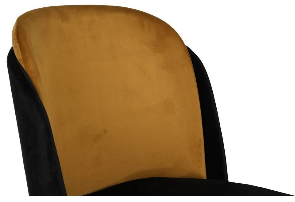 Zestaw krzeseł do jadalni Dore Mustard and Black, 2 szt.
