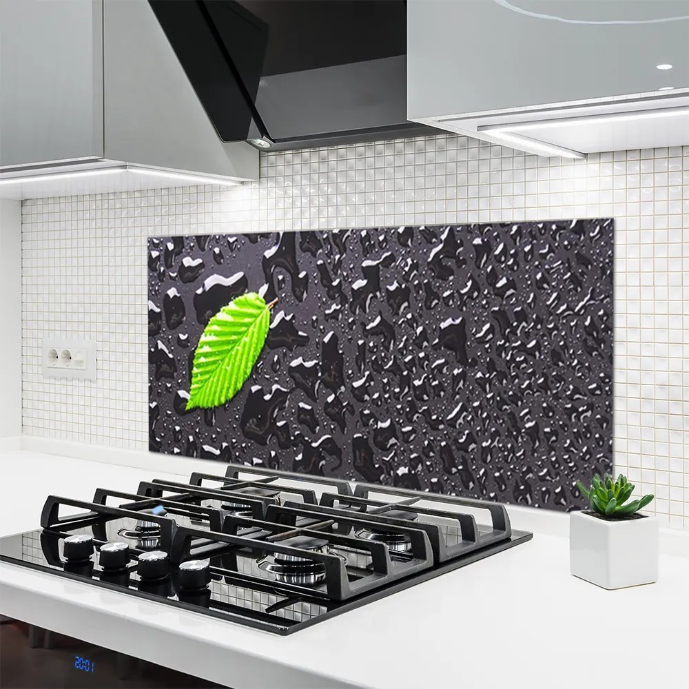 Szkło do Kuchni na Ścianę Rosa Na Młodym Liściu