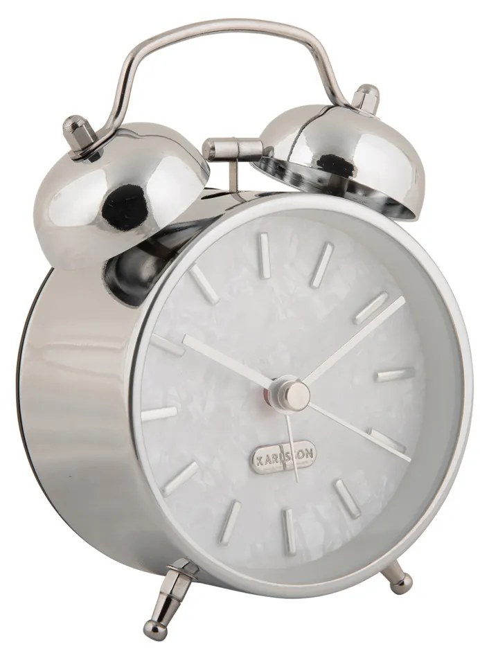 Budzik retro PEARL GLOW, Ø 8 cm