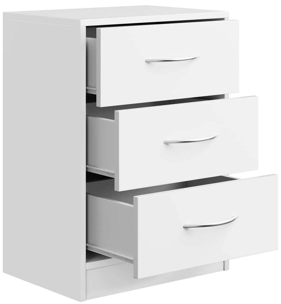 Szafka nocna ELOISE z podświetleniem, 54x39x28cm, biała Casaria