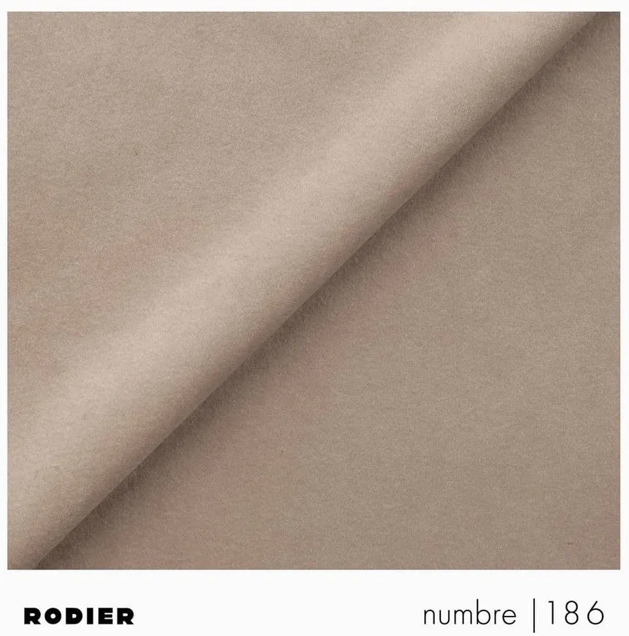 Beżowa aksamitna rozkładana sofa 256 cm Rene – Rodier