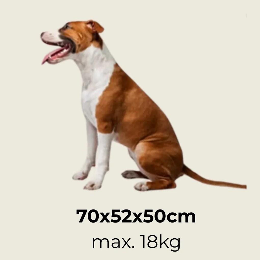 Torba transportowa dla psów i kotów ELI, 70x52x52cm, szara Cadoca