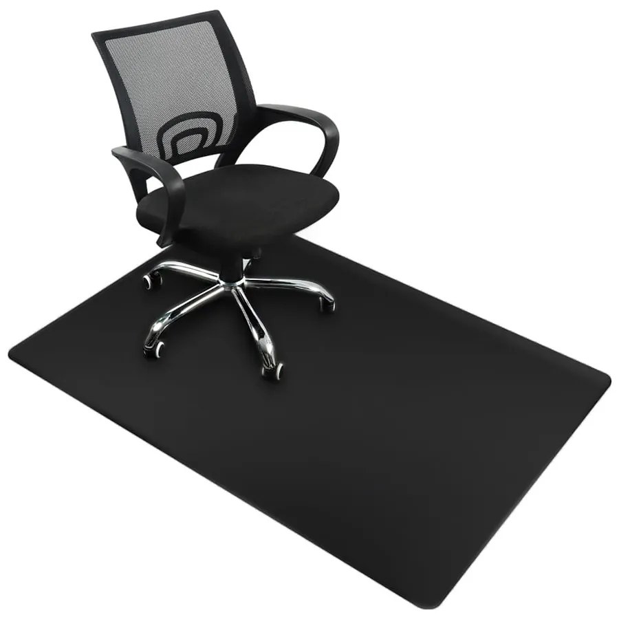 Czarna plastikowa mata pod krzesło 100 x 140 cm