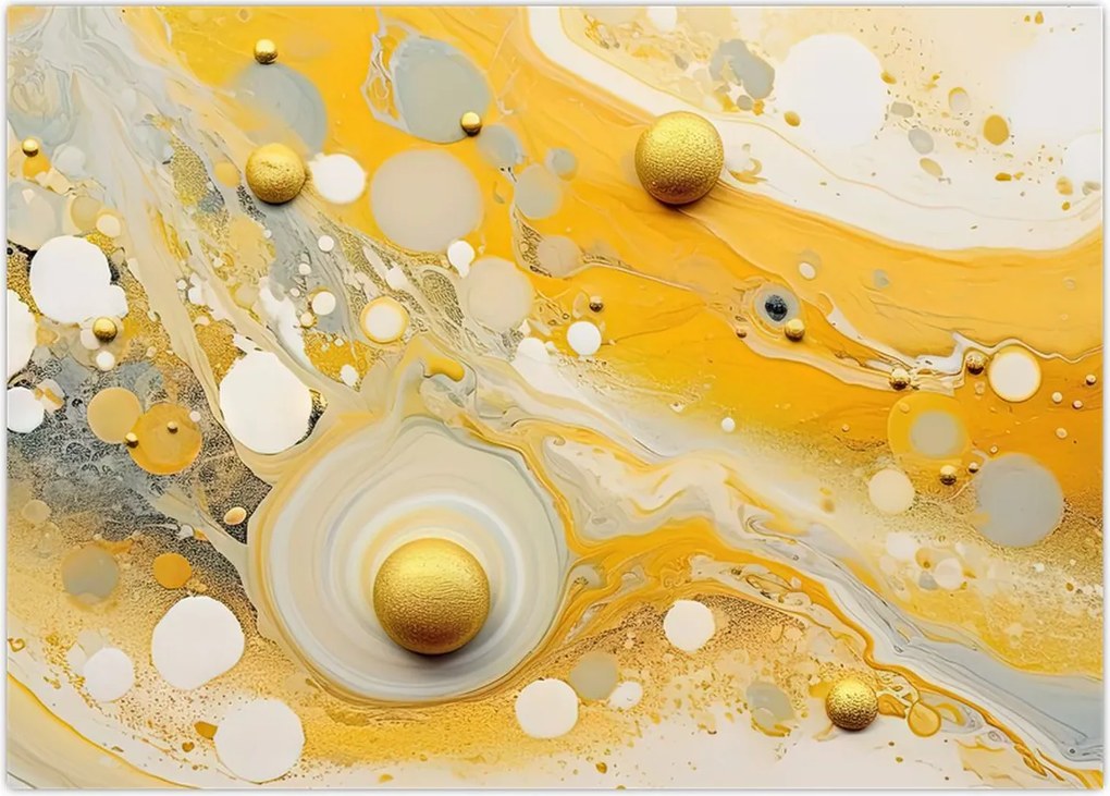 Obraz - Abstrakcyjne tło ze złotą dekoracją (70x50 cm)