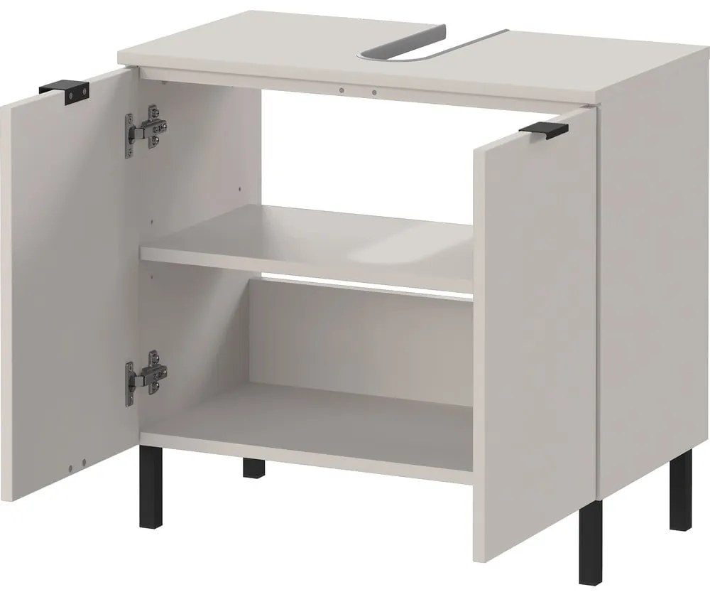 Kremowa szafka pod umywalkę 60x56 cm Arcena – Germania