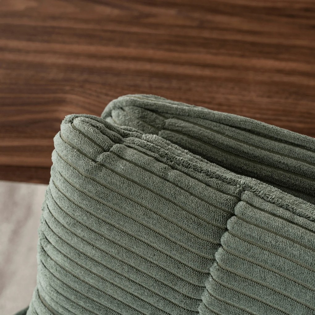 Krzesło Tapicerowane Obrotowe do Salonu AKITA Zielone Sztruksowe Nowoczesne