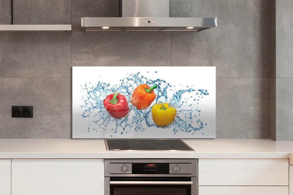 Panel nad Blat Kuchenny Kolorowe Papryki w Wodzie