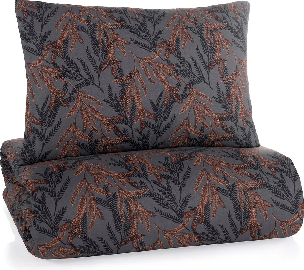 4Home Pościel bawełniana renforcé Midnight Fern, 140 x 200 cm, 70 x 90 cm