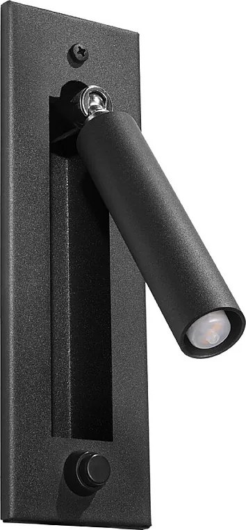 Kinkiety Nowoczesny Enif, Stal - 1 Źródło - L.6.5 X H.20 Cm - Czarny