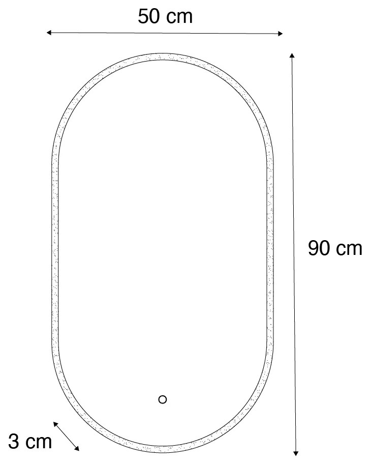 Nowoczesne lustro łazienkowe z LED i ściemniaczem dotykowym - Bouwina