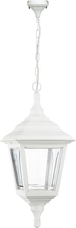 Lampa sufitowa CLIC CLAC 4 w stylu klasycznym - wys. 75 cm x szer. 20 cm - E27 42W - poliamid - IP44 - bia?y