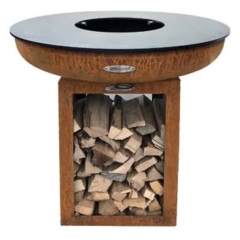 Brązowy grill zewnętrzny na drewno Remundi Carus M, ø 82 cm