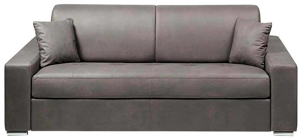 Kanapa 4-osobowa z ekspresowym mechanizmem rozkładania z tkaniny EMIR - Kolor: szary - Miejsce do spania: 160 cm - Materac 18 cm