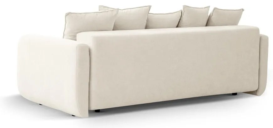 Kremowa rozkładana sofa ze schowkiem 231 cm Elen – Micadoni