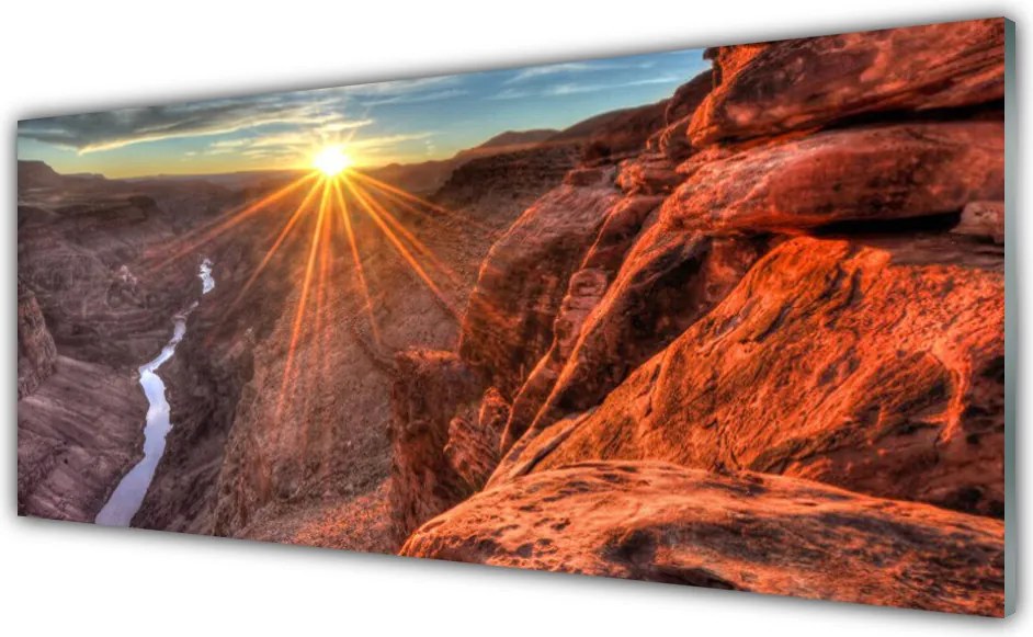 Panel Szklany Pustynny Żar Słońca