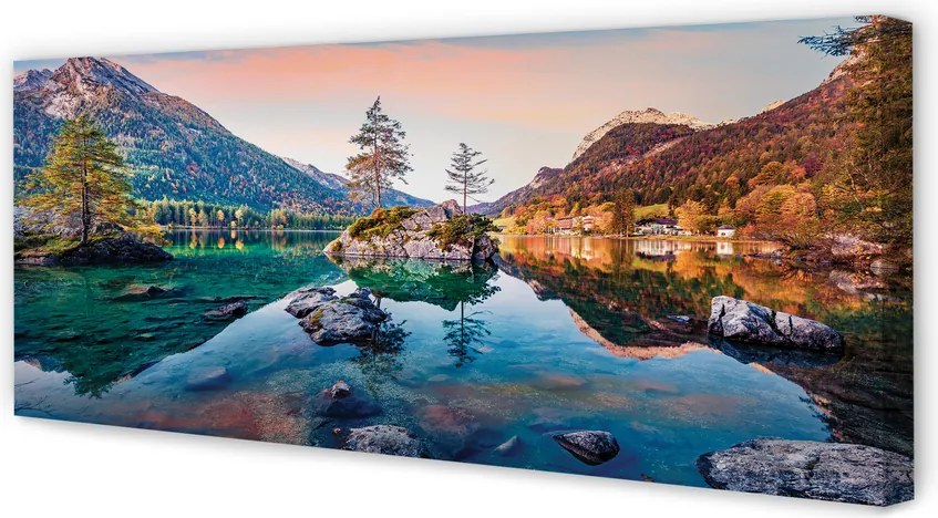 Duży obraz na płótnie Jesienne Alpy nad Lustrem Jeziora