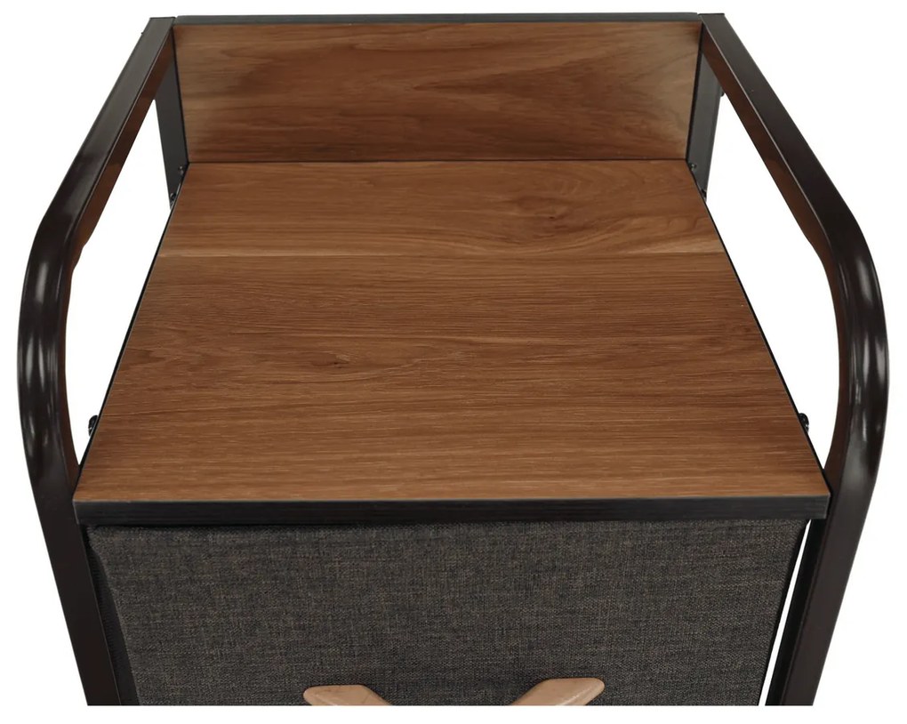 Komoda z szufladami z tkaniny HAZEL TYP 1, brązowy, L