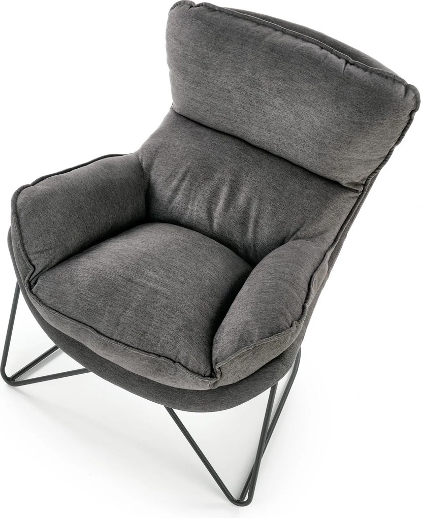 Fotel wypoczynkowy z grubym siedziskiem Volker