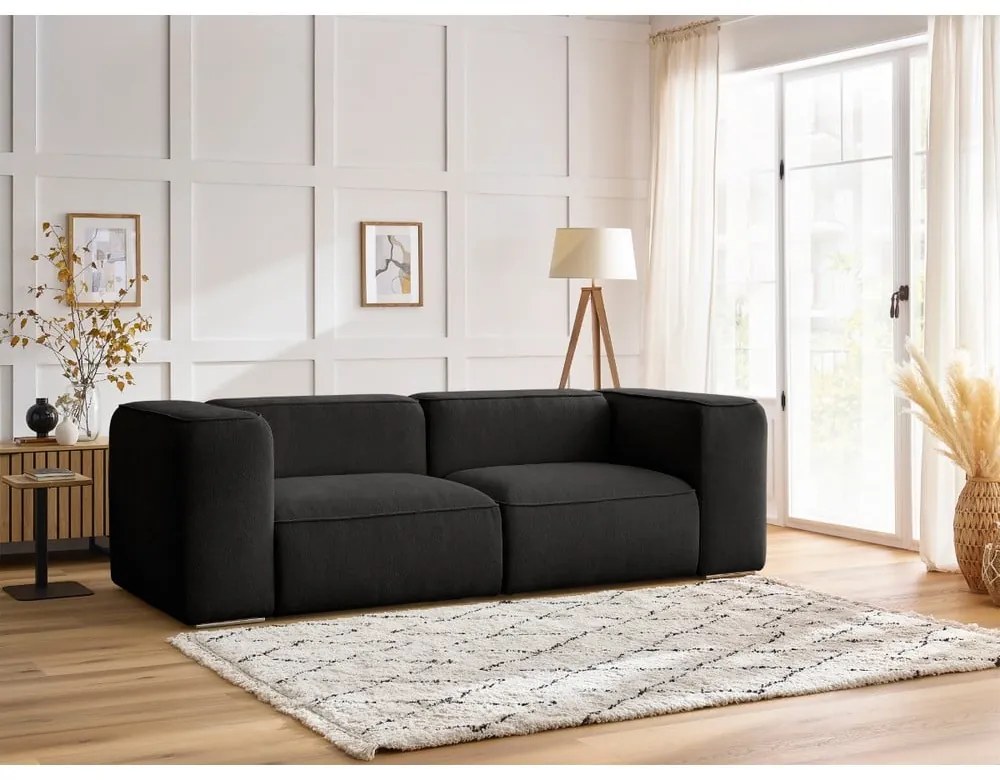 Czarna sofa 255 cm Zephyr – Bobochic Paris