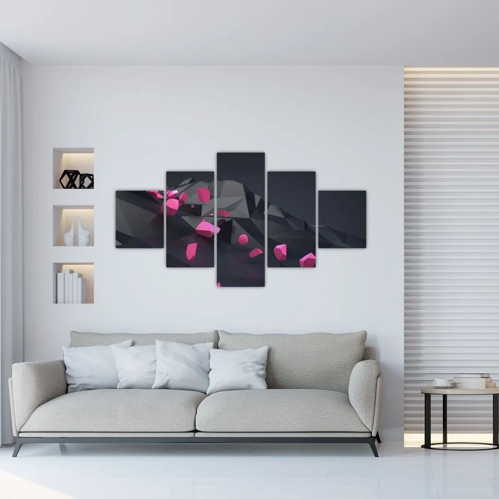 Obraz abstrakcji 3D (125x70 cm)