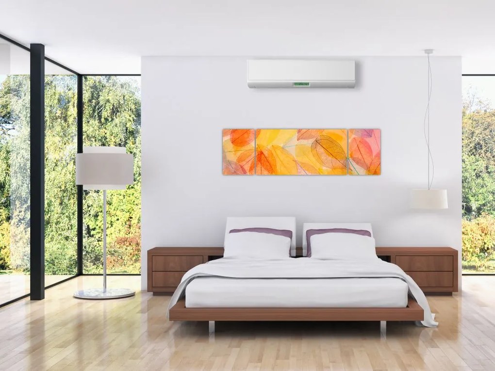 Obraz - Tło z jesiennych liści (170x50 cm)