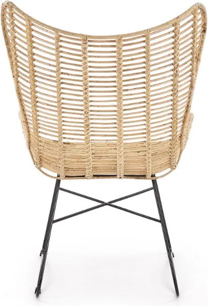 Designerski fotel rattanowy na płozach Indiana