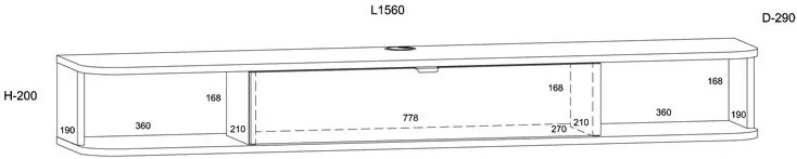 Szafka ścienna rtv dąb artisan biały + P4-D13