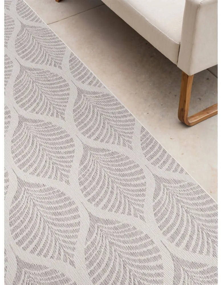 Chodnik odpowiedni na zewnątrz w szaro-śmietankowym kolorze 80x250 cm Duet Liora – NORTHRUGS