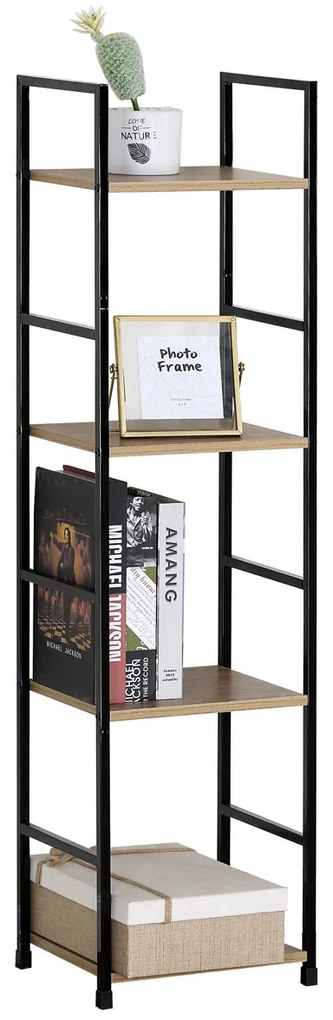 Regał GD-214 OAK Leik, 4 półki, 29,2 x 23,5 x 112,5 cm, 4 piętra