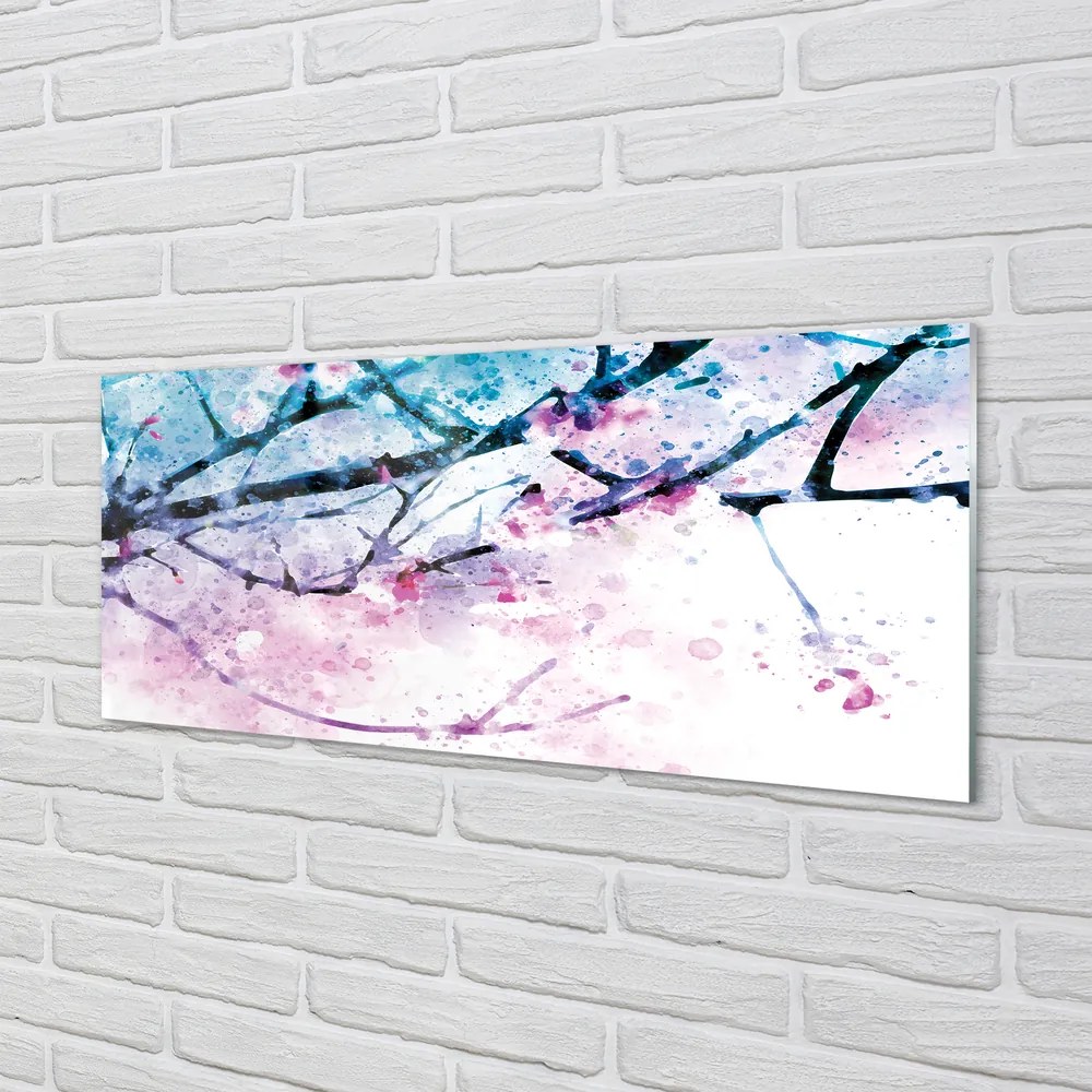 Szklany Panel Gałęzie Drzewa na tle Nieba