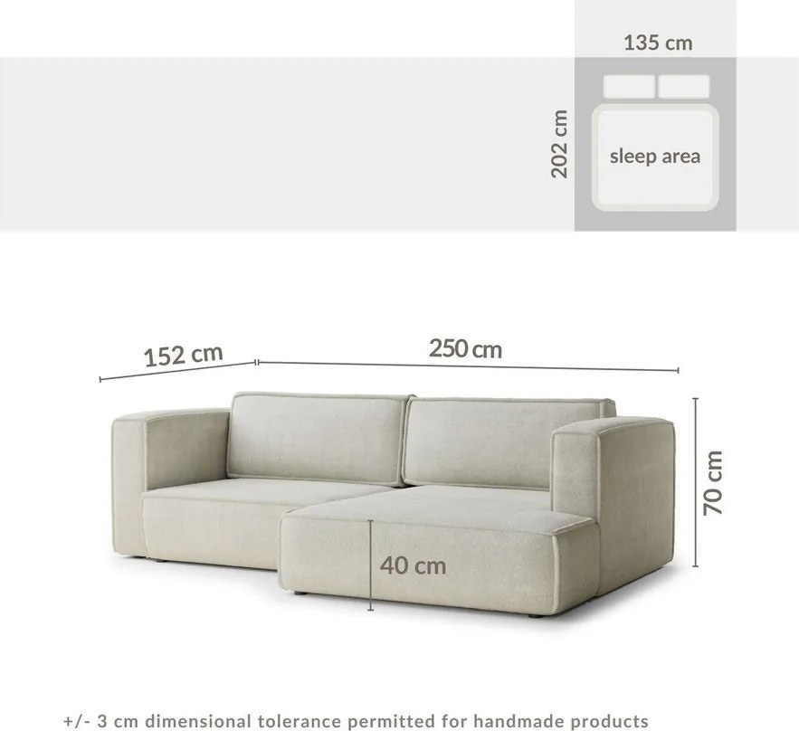 Jasnoniebieski rozkładany narożnik ze schowkiem z tkaniny szenilowej (prawostronny/z szezlongiem) Velto – Maison de Rêve