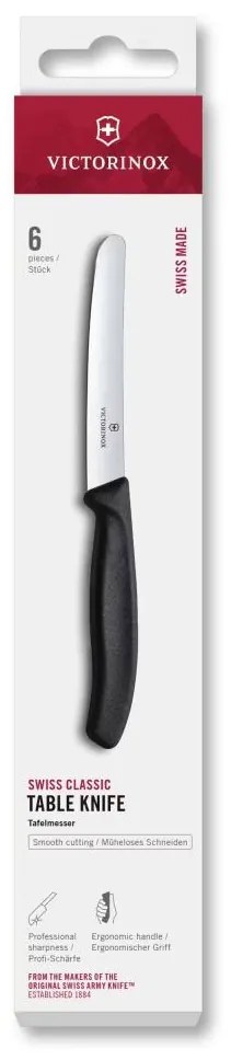 Victorinox - Zestaw noży kuchennych do warzyw SWISS CLASSIC 11 cm, 6 szt., czarny