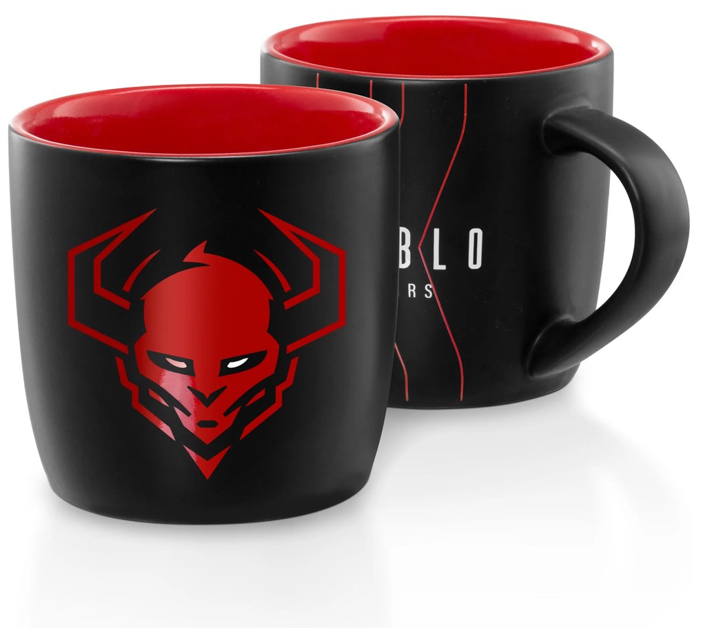 Kubek Diablo Chairs, czarno-czerwony