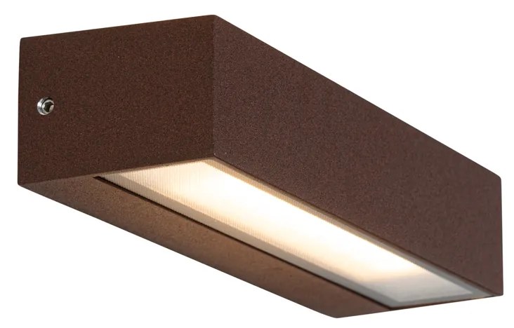 Zewnetrzna Industrialna lampa ścienna rdzawo-brązowa z LED IP65 - Steph Nowoczesny Oswietlenie zewnetrzne