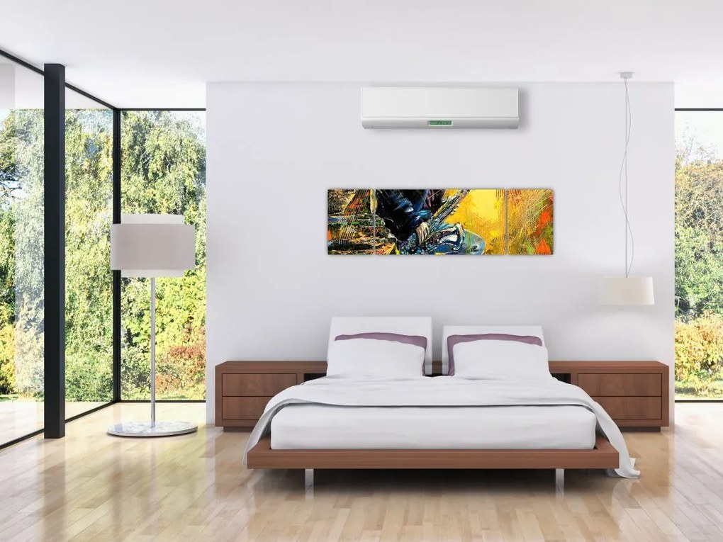 Obraz saksofonisty (170x50 cm)